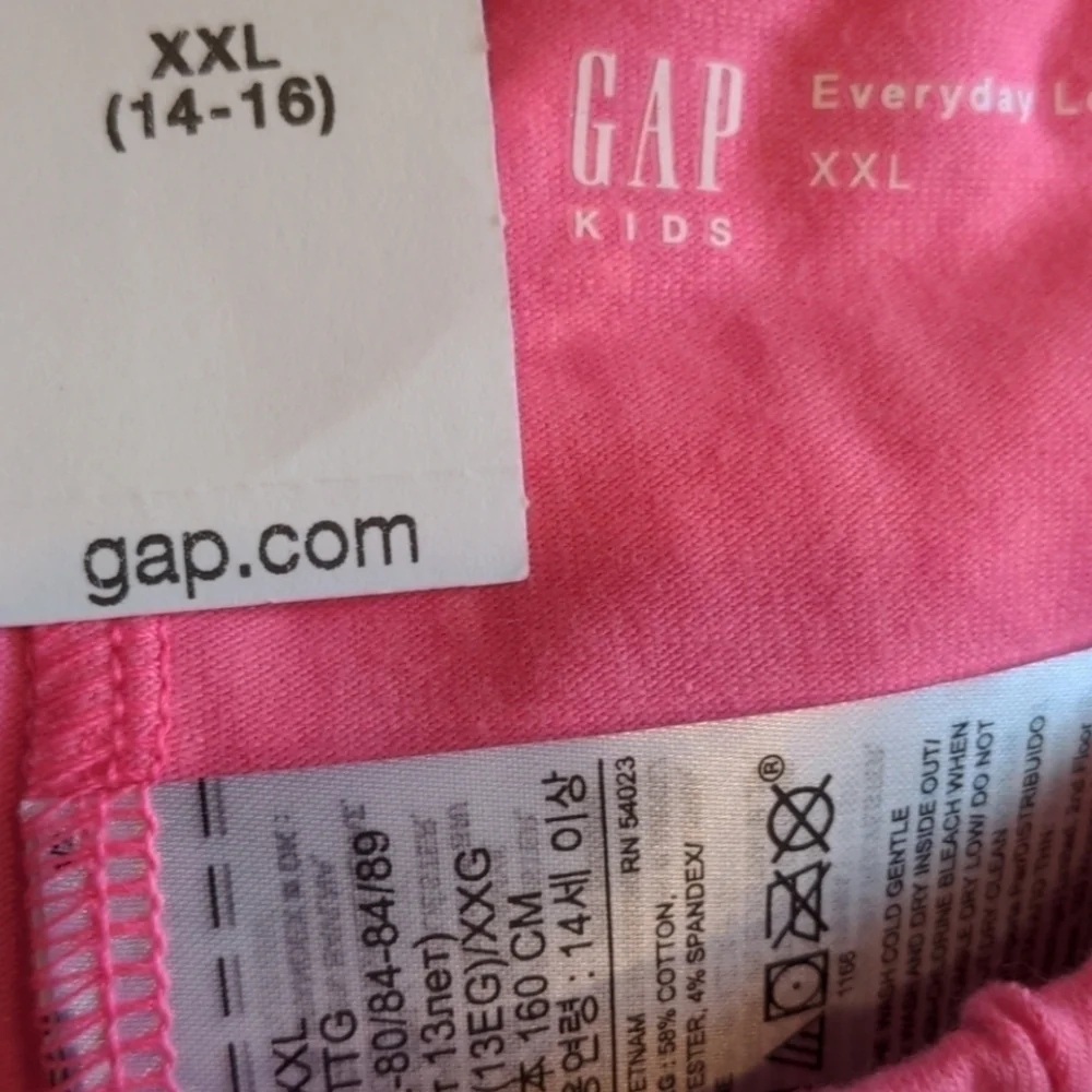 Gap Pink Heart Print Leggings size XXL 14-16